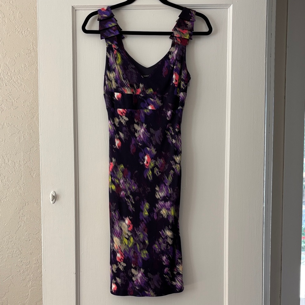 Versace Purple Floral‎ Mini Dress